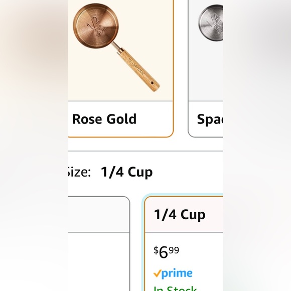 New! Rose Gold Measuring Cups and Coffee Canister - Picture 9 of 11